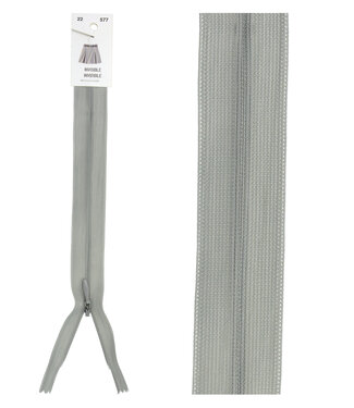 invisible zipper - grey color 577