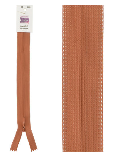 naadrits / blinde rits - roest kleur 850