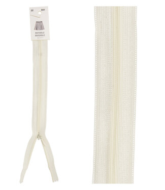 invisible zipper - off white color 841
