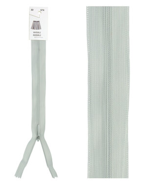 invisible zipper - light mint color 574