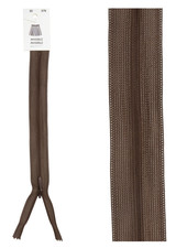 invisible zipper - dark brown color 570