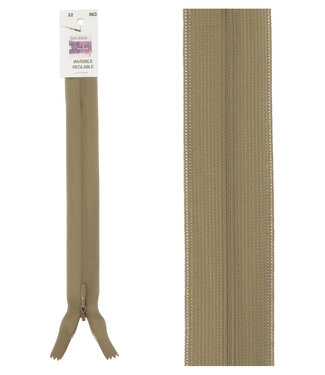 invisible zipper - taupe color 563