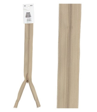 invisible zipper - beige color 573