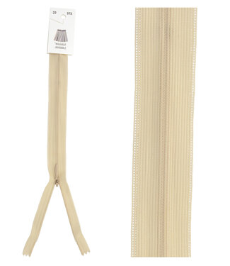 invisible zipper - sand color 572