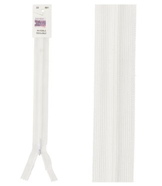 invisible zipper - white color 501