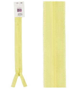 invisible zipper - pale yellow color 573