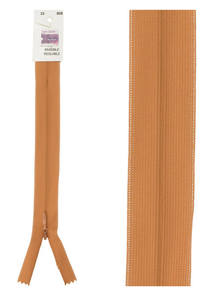 invisible zipper - rust color 808