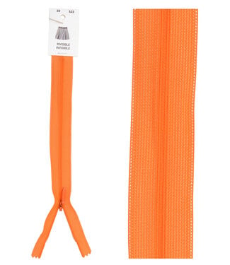 invisible zipper - orange color 523