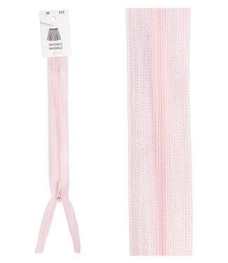 invisible zipper - light pink color 512
