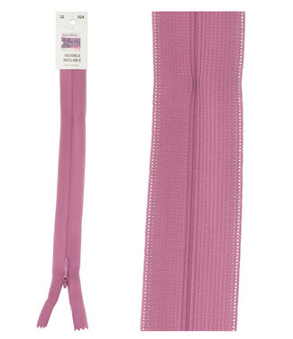 invisible zipper - pink purple color 524