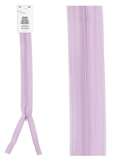 invisible zipper -  lilac color 68