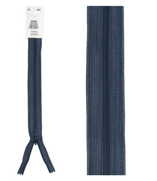 invisible zipper -   navy blue color 560