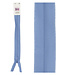 naadrits / blinde rits -  licht denimblauw kleur 837