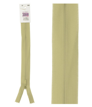 invisible zipper - light khaki color 883