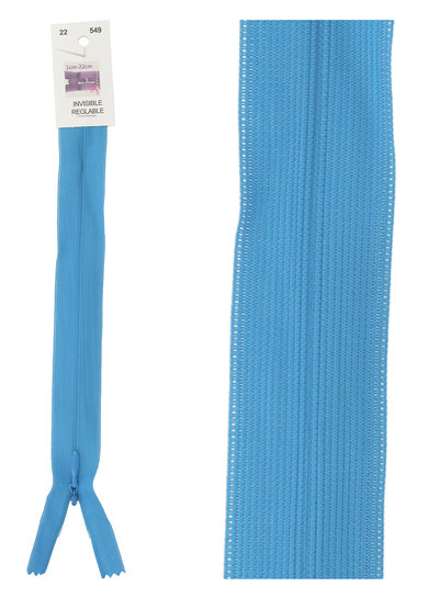 naadrits / blinde rits - turquoise 549