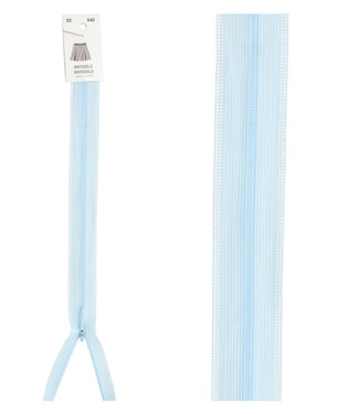 invisible zipper - light blue color 542