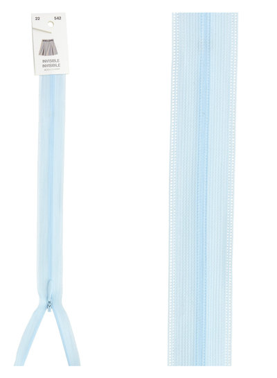 invisible zipper - light blue color 542