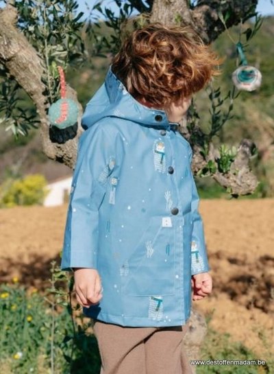 sneeuwman - gelamineerd katoen / regenjas stof