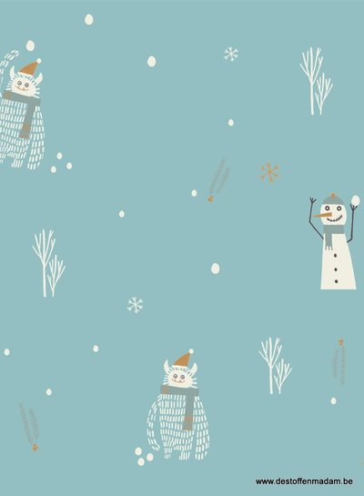 snowman - coated cotton