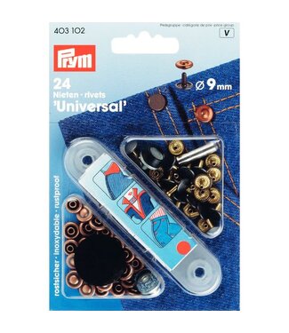 Prym denim siernieten / rivetten - brons - 9 mm