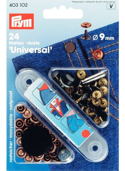 Prym denim rivets - bronze - 9 mm