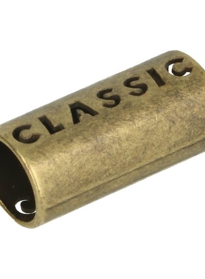 metalen koordstopper - brons - classic