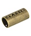 metalen koordstopper - brons - classic