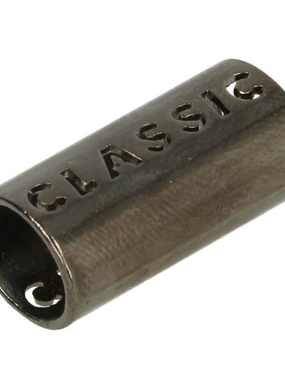 metalen koordstopper - zwart nikkel - classic