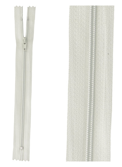 close end zipper - light grey color 574