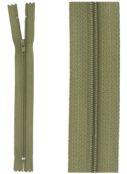 close end zipper - army green color 566