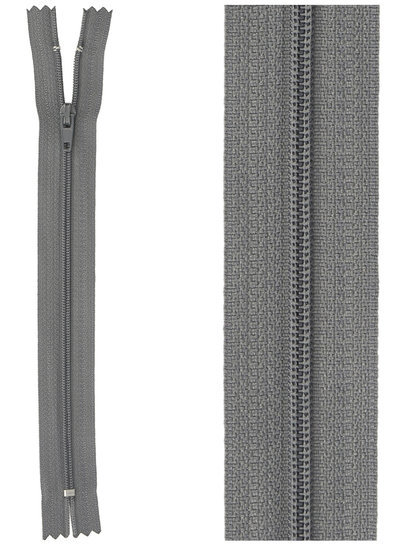 close end zipper - dark grey  color  182