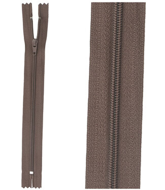 close end zipper - dark brown color 570