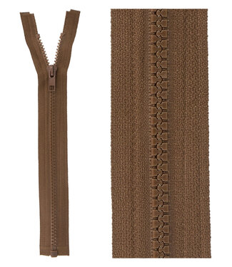 open end zipper  -  mocha color 568