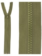 open end zipper  -  army green color 566