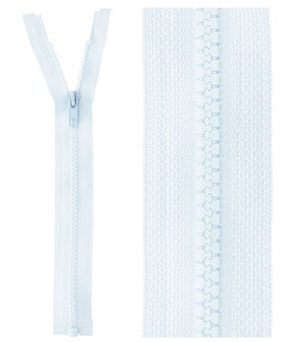 open end zipper  -  light blue color 542