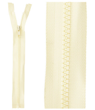 open end zipper - beige color 55