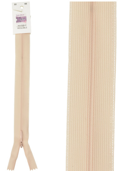 invisible zipper - powder pink color 05