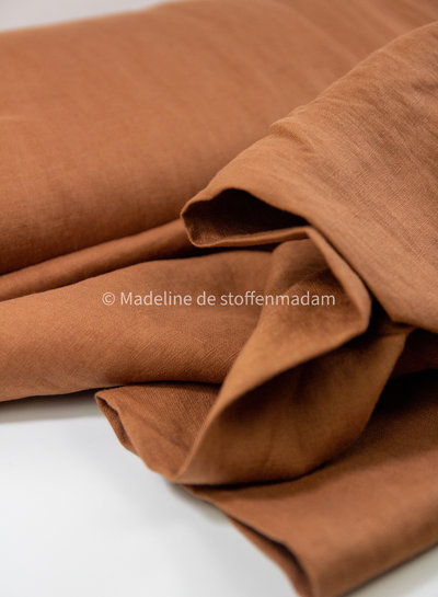 M. cognac- 100% linen