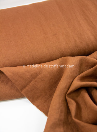 M. cognac- 100% linen