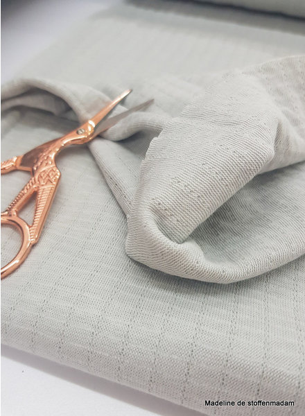 grijs - double gauze stretch - superzacht