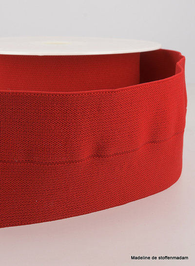 red -  elastic waist band pre-folded 30 mm