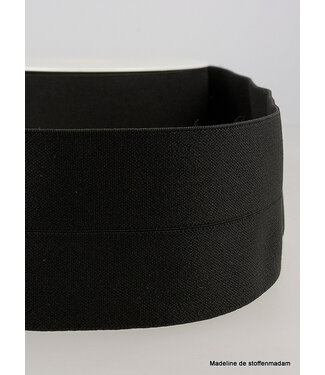 black - elastic waist band pre-folded 30 mm