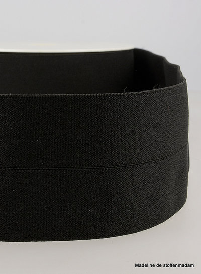 black - elastic waist band pre-folded 30 mm