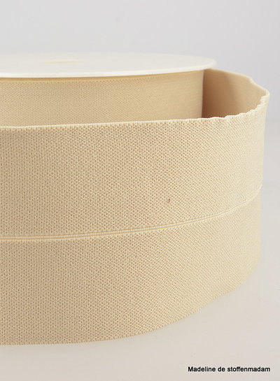 beige - elastic waist band pre-folded 30 mm