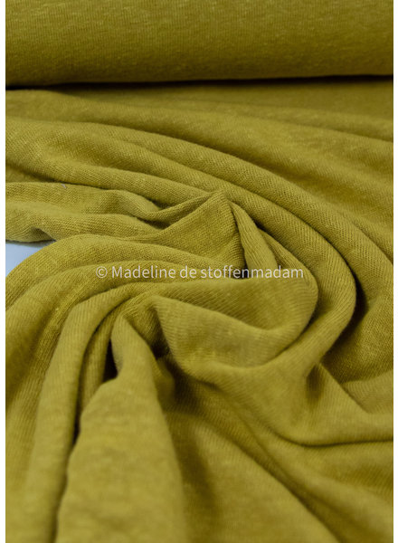 M. ocher - stretchy knitted linen viscose mix - linen jersey