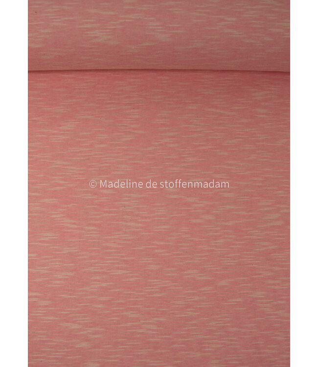 zacht roze - mooi gemeleerde tricot - 100% organic katoen