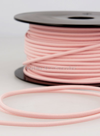 pink - round rayon elastic 3mm