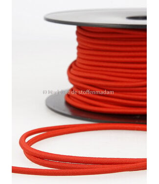 red - round rayon elastic 3mm