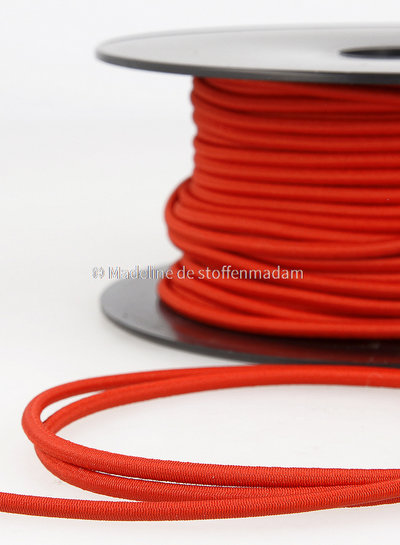 red - round rayon elastic 3mm