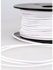 white - round rayon elastic 3mm